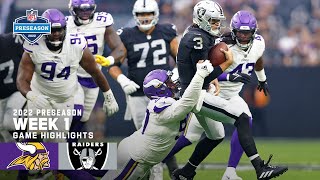 Minnesota Vikings vs Las Vegas Raiders Preseason Week 1 Highlights  2022 NFL Season [upl. by Prady]