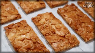 The CRISPIEST Almond Snack  Almond Lace Cookies  Florentines [upl. by Llehcar]