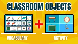 Classroom Objects In English  List Of Words  Activity [upl. by Lehpar]