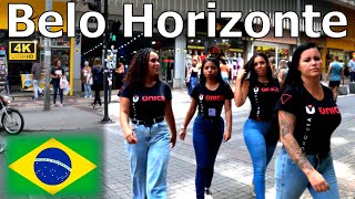 🇧🇷 Belo Horizonte Downtown in Minas Gerais Brazil 4K [upl. by Enihpad376]