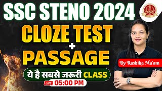 SSC Stenographer 2024 Master Cloze Test amp Passage  Proven Tips by Rashika Ma’am [upl. by Ardnuek780]