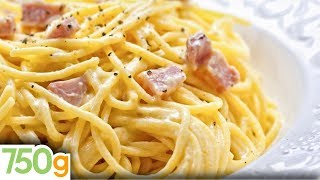 Recette des spaghetti carbonara  750g [upl. by Charpentier]