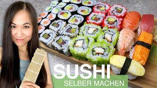 REZEPT Sushi selber machen  Maki  Nigiri  Inside Out  California Roll  Sushi Reis zubereiten [upl. by Feingold]