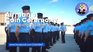 319th Training Squadron Airmans Coin and Retreat Ceremony  August 2 2023 [upl. by Nilhsa]