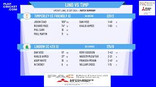 Lindow CC 4th XI v Timperley CC Friendly XI [upl. by Clynes]