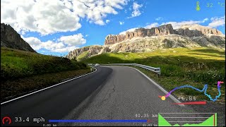 1 hour Virtual Indoor Cycling Dolomites Italy mph Speed Graphics 4K Video [upl. by Asselim733]