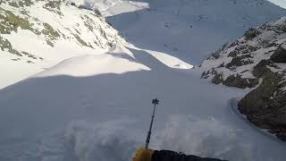 Couloir Chamrousse Belledonne pow 151119 [upl. by Ahsekim]