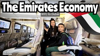 Emirates Economy Experience on Boeing 777300ER from New York to Dubai travel flight emirates [upl. by Godred625]