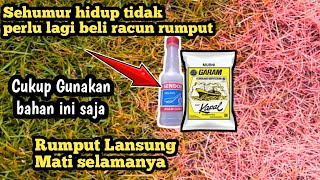 Cara Membasmi rumput agar cepat maticukup gunakan cairan dari bahan ini semua rumput mati [upl. by Nahtanhoj]