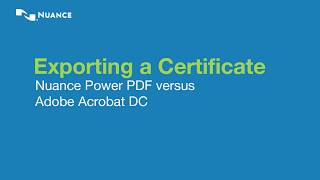 ICONS Infocom Compare  Kofax Power PDF Vs Abode Acrobat DC featuring Export Digital Certificate [upl. by Kcirdaed]