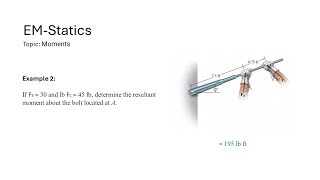 Moment Ex 02 Determine the resultant moment about the bolt located at A [upl. by Dalury]