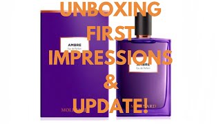 Ambre by Molinard  Unboxing First Impressions and Update [upl. by Sirahc]