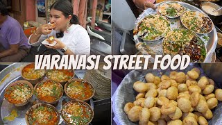 Best VARANASI Street Food  Tamatar Chaat Paan Kachori Baati Chokha amp More [upl. by Chabot]