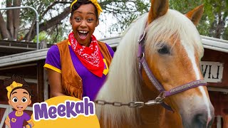 Meekah goes Horseback Riding at the Equestrian Center   Blippi amp Meekah Kids TV [upl. by Mori]