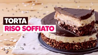 TORTA FREDDA al riso soffiato e cioccolato SENZA COTTURA GOLOSA e FACILISSIMA da preparare 😋 [upl. by Yajeet696]