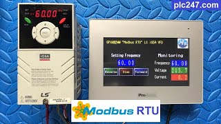 Proface HMI quotModbus RTUquot LS iG5A VFD [upl. by Warfourd511]