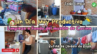 ✅🤗Un Día Muy Productivo🏡👨‍👩‍👦  🩳Depuración y Rutina de Lavado👖👕👚  💯Limpieza del Mueble de Cocina💪 [upl. by Nednerb]