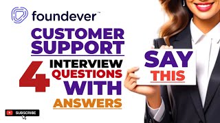 Foundever four customer support interview question and answers [upl. by Daenis]