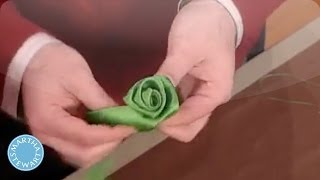 How to Make a Ribbon Rose  Martha Stewart [upl. by Wurtz]