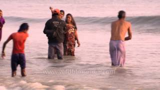 Hindus gather to take a holy dip at Ganga Sagar [upl. by Fulbright]