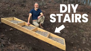 MAKE DIY Outdoor Stairs for Hills 2024 UPDATE [upl. by Gnohp]