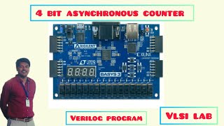 Design a 4 bit Asynchronous counter verilog program using Xilinx vivado amp implement it using basys3 [upl. by Edny]