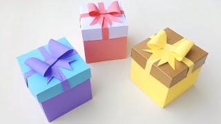 DIY Gift Box  How to make Gift Box  Easy Paper Crafts Idea [upl. by Eaves]