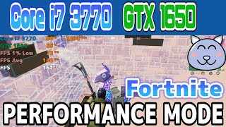 i7 3770 GTX 1650 Fortnite  Performance Mode 1080p  Season 5  Frame Rate 144FPS Memory 16GB [upl. by Assiar]