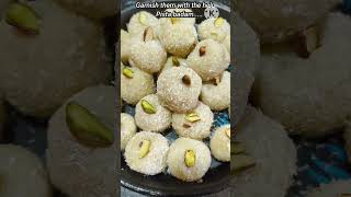 Desiccated coconut mithai bhog to maa durga ☺️☺️ recipeoftheday  mithai  delicious  food [upl. by Siroved]