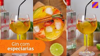 O MELHOR DRINK COM GIN E ESPECIARIAS I Como fazer Gin tropical shorts [upl. by Nahgeam]