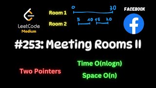 Meeting Rooms II  Two Pointers  Facebook Interview Question  Python  LeetCode 253 [upl. by Ecirahc]