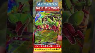 【ポケカ】ステラミラクル２パック開封！30狙いはタロ！ポケモン 開封 毎日投稿 リアルをお届け shortspokemonpermainan kartu pokemon [upl. by Hewett]