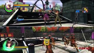 Sengoku Basara Samurai Heroes  2 player coop mode  Motochikas story [upl. by Yssirk]