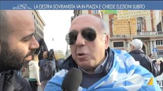 La destra sovranista va in piazza e chiede elezioni subito [upl. by Ennire600]