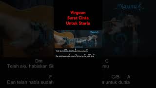 Virgoun  Surat Cinta Untuk Starla Guitar Chords Lyrics shorts [upl. by Meaghan]