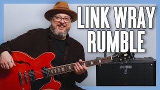 Link Wray Rumble Guitar Lesson  Tutorial [upl. by Ecidnak]