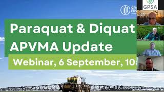 GPSA Paraquat amp Diquat APVMA Update Webinar 6 September 2024 [upl. by Nodnek]