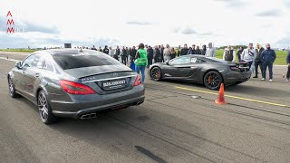 750HP Mercedes CLS63 AMG vs 750HP Rrahmani McLaren 650S [upl. by Adnik632]