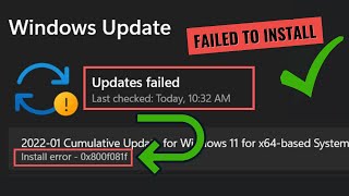 Fix install error 0x800f081f Windows 11 [upl. by Yuh]