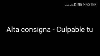 Alta consigna  Culpable tu letra [upl. by Keg]