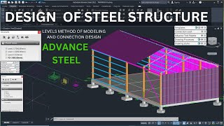 ADVACE STEEL MODEL TO LEVEL STEEL BUILDING DESIGN IN CIVIL ENGINEERING CAD CAD DESIGN [upl. by Yde]