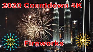 Kuala Lumpur Malaysia 4K Ultra HD Fireworks Countdown 2020  KUALALUMPUR MALAYSIA VISITMALAYSIA [upl. by Adiarf]