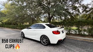 BEST BMW M240i Exhaust setup  B58 Downpipe and Exhaust clips [upl. by Thomasina]