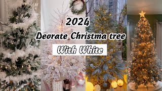 NEW 2024 Christmas Decor  How to Decorate a Christmas Tree Using White  CHRISTMAS 2024 [upl. by Sinylg]