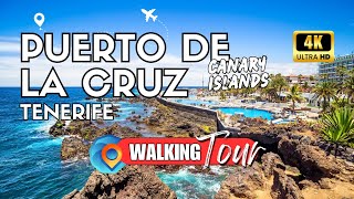 Discovering Puerto de La Cruz Tenerife 🇪🇸  Summer Walking Tour 4K in Tenerife North UHD 60fps [upl. by Aiem]