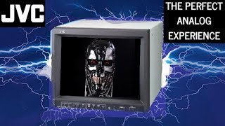 JVC Vintage CRT Monitor  TMH150CG The Perfect Shadow Mask Experience [upl. by Yelyk]