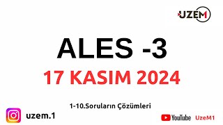 ALES 3 MATEMATİK SORU ÇÖZÜMLERİ 110 [upl. by Dur]