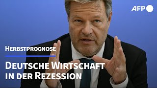 Herbstprognose Deutsche Wirtschaft 2024 in der Rezession  AFP [upl. by Heyman]