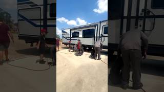 Installing new Trailer Tires at Alex’s Tire Service Southeast Houston 8315 Howard Dr Texas 77017 [upl. by Margaux]