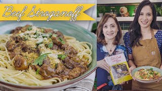 Beef and Mushroom Stroganoff Using My Grandmothers Recipe  Cooking with Nora and Isabelle [upl. by Liahkim126]